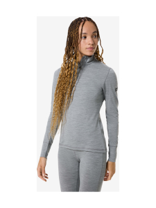 super.natural - Naisten Tundra175 Zip 1/4 merinovillainen kerrastopaita - CASHMERE GREY MELANGE | Stockmann