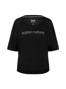 super.natural - NAISTEN LIQUID FLOW T-PAITA - JET BLACK/FRESH WHITE super.natural - NAISTEN LIQUID FLOW T-PAITA - JET BLACK/FRESH WHITE | Stockmann