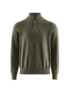 Berkeley - Brockton Halfzip -puuvillaneule - OLIIVINVIHREÄ | Stockmann