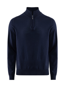 Berkeley - Wilton Merino Halfzip -villaneule - NAVY | Stockmann