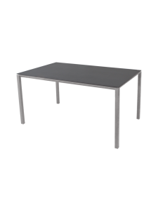 Cane-Line - Pure-ruokapöytä 150 x 90 cm - VAALEANHARMAA, MUSTA | Stockmann