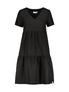 Nakoa - Pellava Kerrosmekko, Black - MUSTA | Stockmann