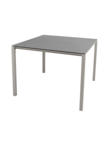 Cane-Line - Pure-ruokapöytä 100 x 100 cm - TAUPE, BASALTINHARMAA | Stockmann
