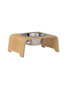 dogBar - dogBar® Single korotettu ruokakuppi - Vaalea tammi - RUOSTUMATON TERÄS | Stockmann