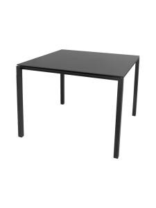 Cane-Line - Pure-ruokapöytä 100 x 100 cm - TUMMANHARMAA, MUSTA | Stockmann
