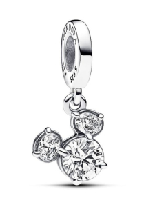 Pandora - Disneyn Mikki Hiiren säihkyvä pää -riipushela Disney Mickey silhouette sterling silver dangle with clear cubic zirconia Sterling silver  Cubic Zirconia Clear 793031C01 | Stockmann