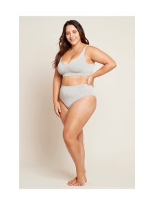 BOODY - Full Brief korkea vyötärö alushousut - 3-pak - LIGHT GREY MARL | Stockmann