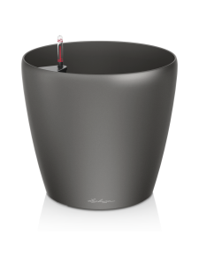 Lechuza - Classiko LS  Tummaharmaa Altakasteluruukku Pyörillä ∅43cm, korkeus 40cm - TUMMAHARMAA KIILTÄVÄPINTA | Stockmann