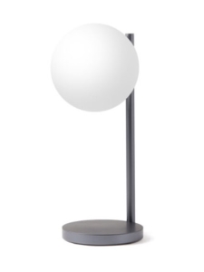 Lexon - Bubble Lamp | 2-in-1 pöytävalaisin ja langaton latausalusta - METALLIC GREY / HARMAA | Stockmann