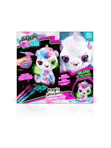 AIRBRUSH - AIRBRUSH PLUSH Pimeässä hohtava pehmoyksisarvinen ja kynäruisku, 25 cm | Stockmann