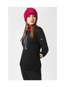 super.natural - W SKIANTO LS - JET BLACK/SILVER | Stockmann