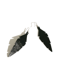 VIAMINNET - Feathers Midi -korvakorut - GLITTER MUSTA | Stockmann