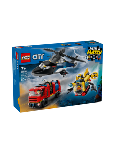 LEGO CITY - LEGO City Helikopteri, paloauto ja sukellusvene yhdessä 60462 | Stockmann