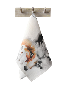 ESTER VISUAL - Pellava-keittiöpyyhe Kettu 45×65 cm - ORANSSI/MONIVÄRI | Stockmann