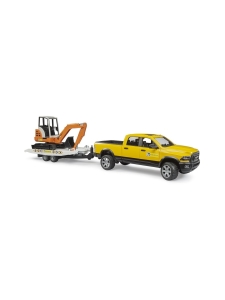 BRUDER - BRUDER Dodge Ram trailerilla ja kuormaajalla 1:16 | Stockmann