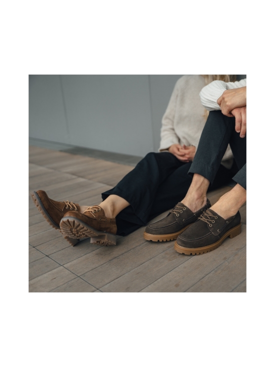 Pomar - RENTUKKA Zero Waste purjehduskengät - BROWN SUEDE/TAN SOLE | Stockmann - photo 8