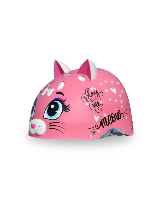 Kypärä Kitty Cat – Vaaleanpunainen, kiiltävä, koko M 55–58 cm
