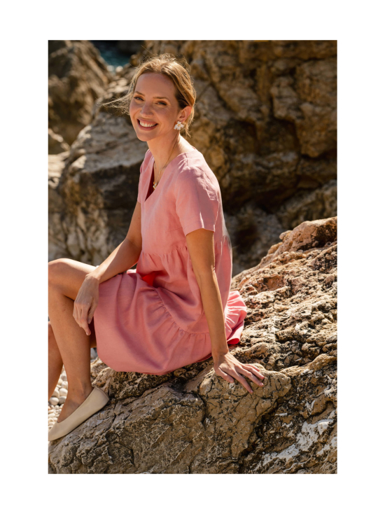 Nakoa - Pellava Kerrosmekko, Powder Pink - POWDER PINK (MURRETTU VAALEANPUNAINEN) | Stockmann - photo 2