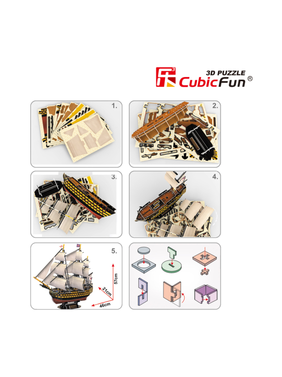 CUBIC FUN - CUBICFUN 3D palapeli Purjealus Victoria | Stockmann - photo 5