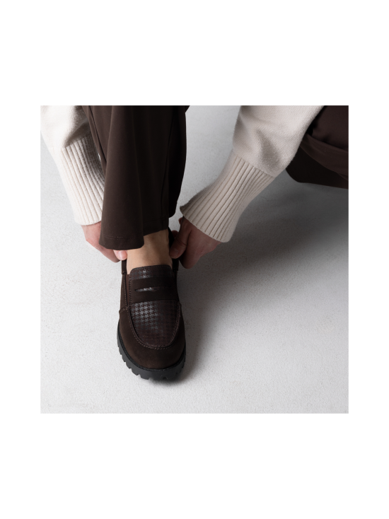 Pomar - JASMIN Zero Waste loaferit - BRWN CHECKERED/BARK SDE/BLK S | Stockmann - photo 4