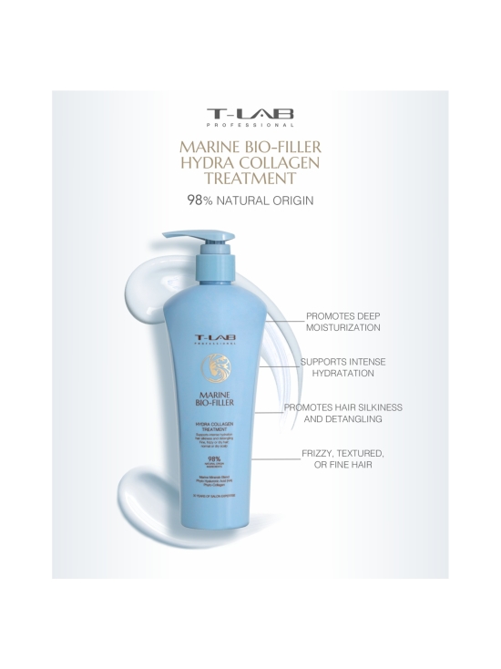 T-LAB Professional - Marine Bio-Filler Hydra Collagen Shampoo&Treatment -matkapakkaus 2x100ml | Stockmann - photo 3