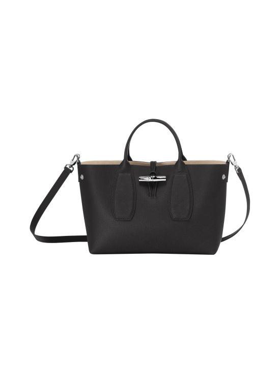 Longchamp - Roseau Top Handle Bag M - Nahkalaukku - BLACK - photo 3 Longchamp - Roseau Top Handle Bag M - Nahkalaukku - BLACK | Stockmann - photo 3