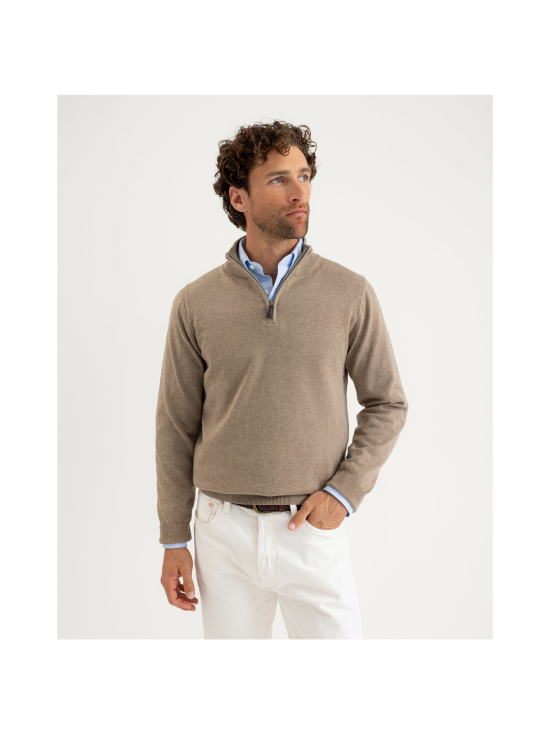 Berkeley - Brockton Halfzip -puuvillaneule - BEIGE | Stockmann - photo 2