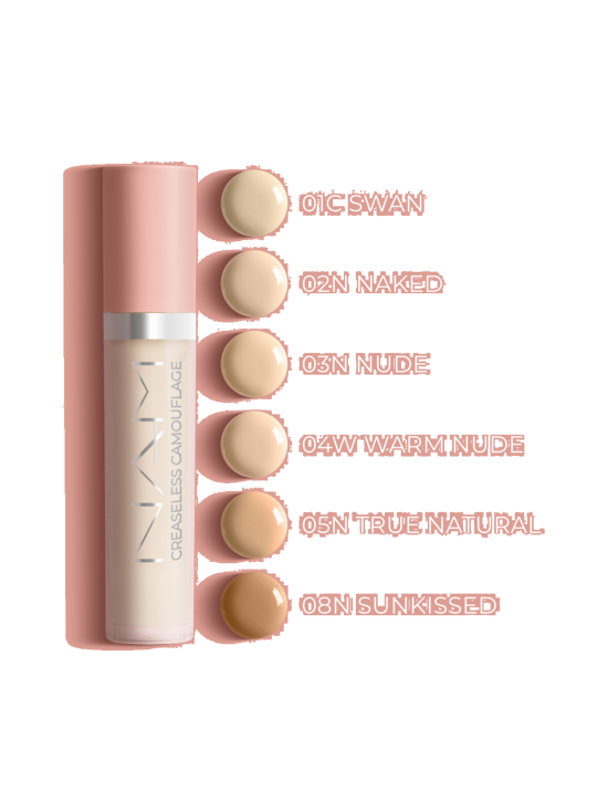 NAM - NAM Creaseless Camouflage Concealer -helposti levittyvä runsaspigmenttinen peiteväri 5ml - 01 SWAN | Stockmann - photo 1