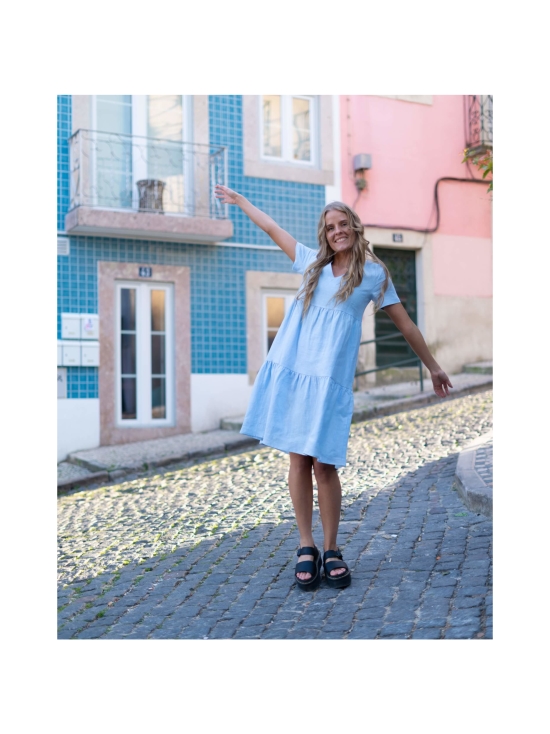 Nakoa - Pellava Kerrosmekko, Sky Blue - VAALEANSININEN | Stockmann - photo 9