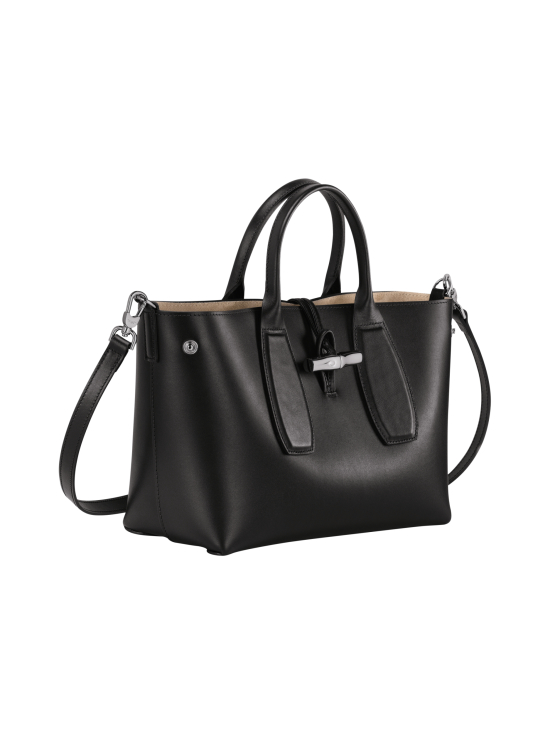 Longchamp - Roseau Box - Top Handle Bag M - Nahkalaukku - BLACK - photo 3 Longchamp - Roseau Box - Top Handle Bag M - Nahkalaukku - BLACK | Stockmann - photo 3