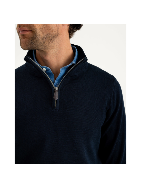 Berkeley - Brockton Halfzip -puuvillaneule - NAVY | Stockmann - photo 3