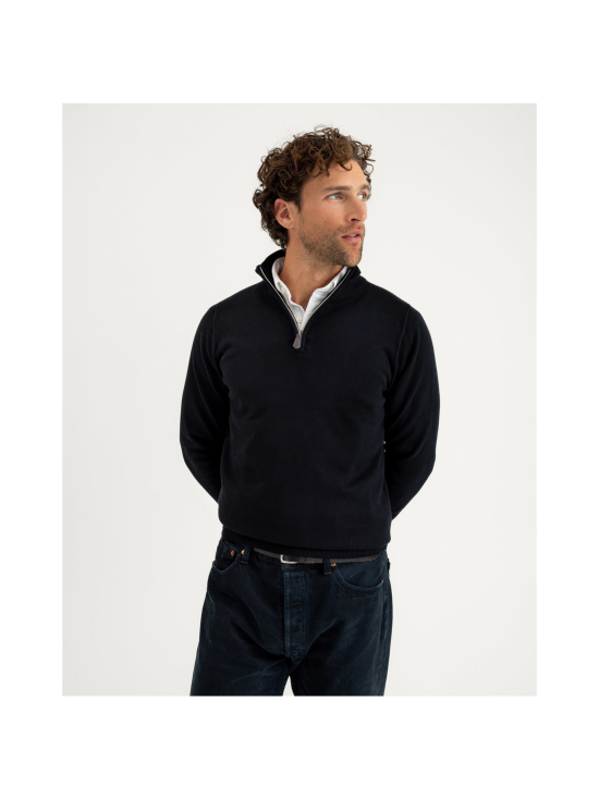 Berkeley - Brockton Halfzip -puuvillaneule - MUSTA | Stockmann - photo 2