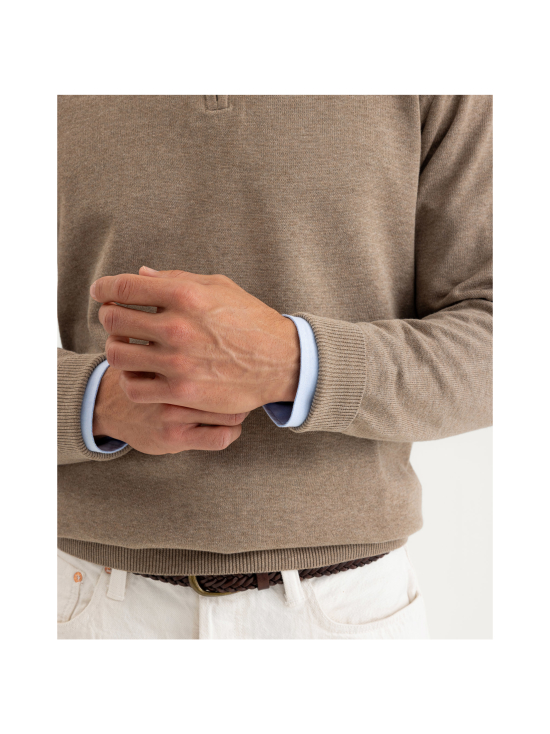 Berkeley - Brockton Halfzip -puuvillaneule - BEIGE | Stockmann - photo 4