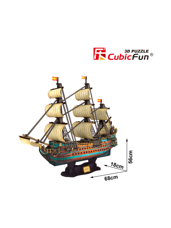 CUBIC FUN - CUBICFUN 3D palapeli Espanjan sotalaiva The San Felipe | Stockmann - photo 3