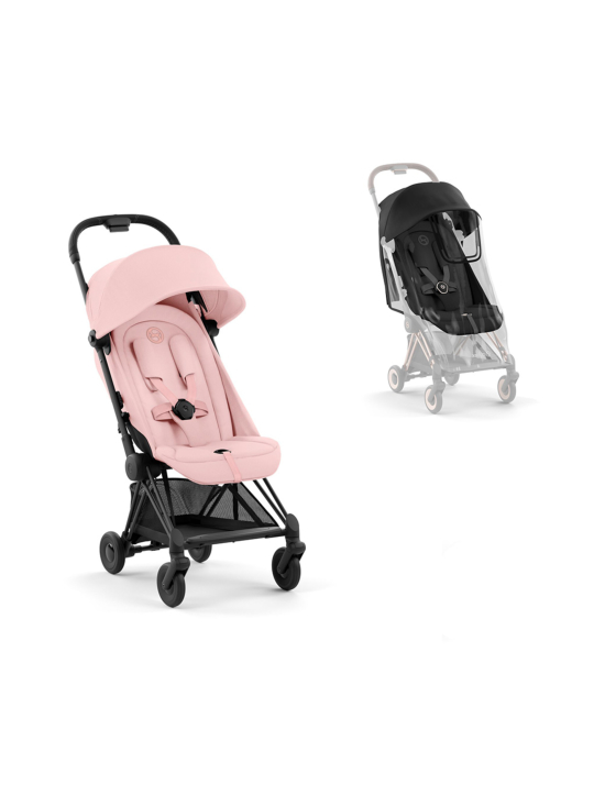 CYBEX - Cybex Coya matkarattaat ja sadesuoja (Matte Black) - PEACH PINK - photo 2 CYBEX - Cybex Coya matkarattaat ja sadesuoja (Matte Black) - PEACH PINK | Stockmann - photo 2