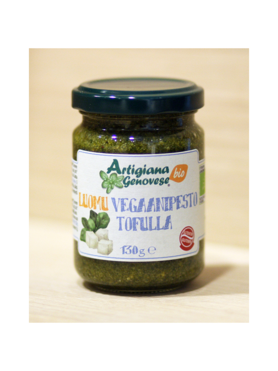 Artigiana Genovese - Vihreä Vegaanipesto Basilika Tofulla 130g Luomu - photo 2 Artigiana Genovese - Vihreä Vegaanipesto Basilika Tofulla 130g Luomu | Stockmann - photo 2