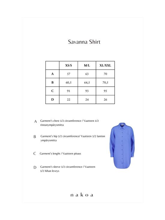 Nakoa - Savanna Shirt, Marina Blue - MARINA BLUE (SININEN) - photo 6 Nakoa - Savanna Shirt, Marina Blue - MARINA BLUE (SININEN) | Stockmann - photo 6