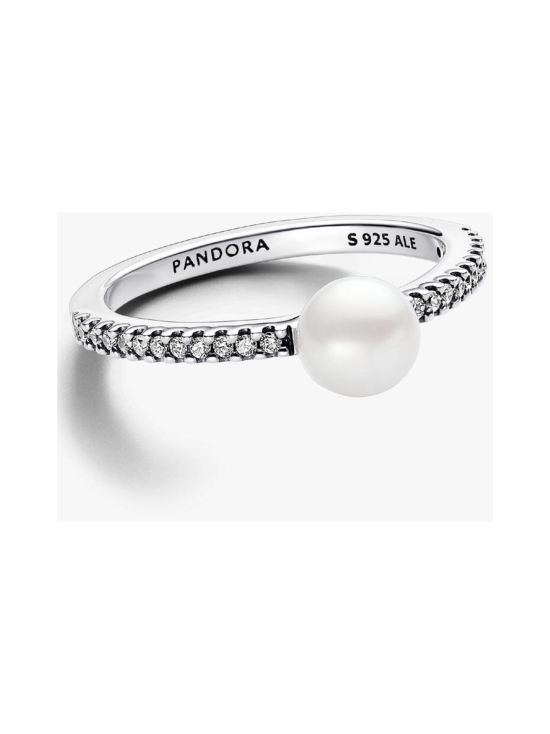 Pandora - Treated Freshwater Cultured Pearl & Pavé Ring - 193158C01 | Stockmann - photo 2