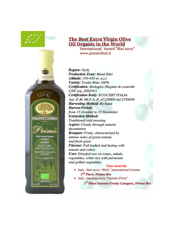 Frantoi Cutrera - Oliiviöljy Frantoi Cutrera Primo BIO 250 ml - photo 2 Frantoi Cutrera - Oliiviöljy Frantoi Cutrera Primo BIO 250 ml | Stockmann - photo 2