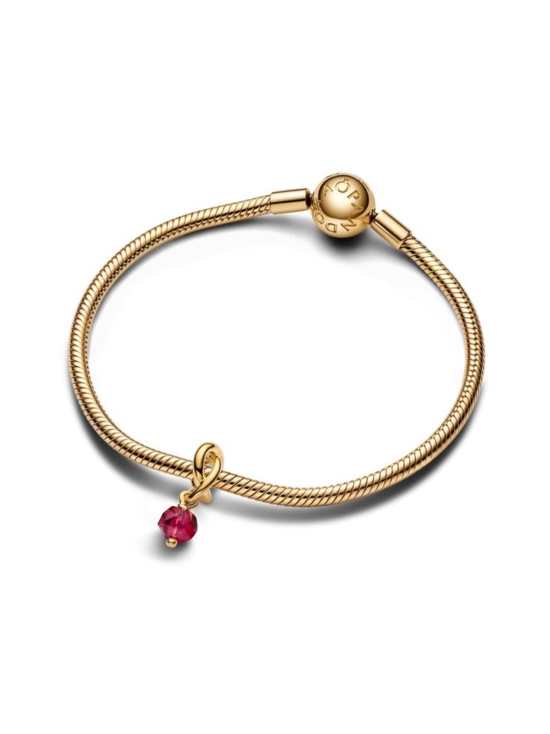 Pandora - 14k Gold-plated dangle with true red crystal | Stockmann - photo 1