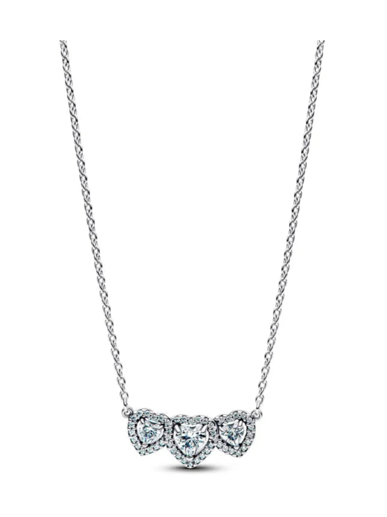 Pandora - Halo Heart Trilogy Collier Necklace - 394412C01 | Stockmann - photo 1
