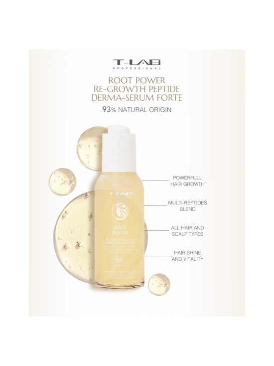 T-LAB Professional - Root Power Re-Growth Peptide Derma-Serum Forte -hiusfollikkeleita aktivoiva hiuspohjaseerumi 60ml | Stockmann - photo 2
