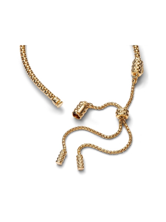 Pandora - Studded chain 14k gold-plated sliding bracelet | Stockmann - photo 2