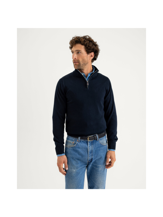 Berkeley - Brockton Halfzip -puuvillaneule - NAVY | Stockmann - photo 2