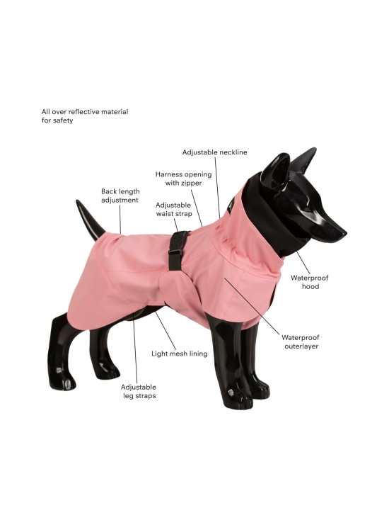 PAIKKA - Visibility Raincoat Lite Pink for Dogs - 4 - photo 3 PAIKKA - Visibility Raincoat Lite Pink for Dogs - 4 | Stockmann - photo 3