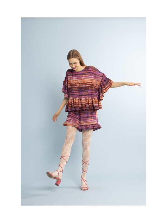 Miia Halmesmaa - FRILLASHORTSIT, GLITTER RAITA - PINKKI | Stockmann - photo 2