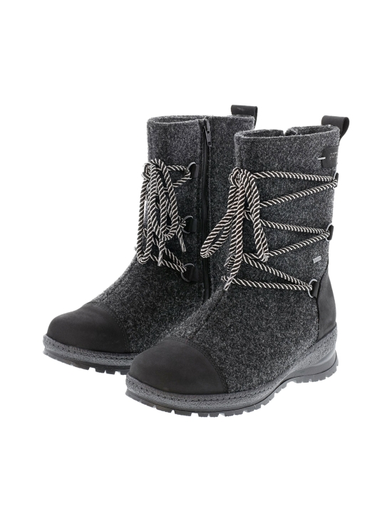 Pomar - KOLI Naisten XW GORE-TEX® huopasaapikkaat - GRANIT FELT/BLACK WAXY LEATHER | Stockmann - photo 4