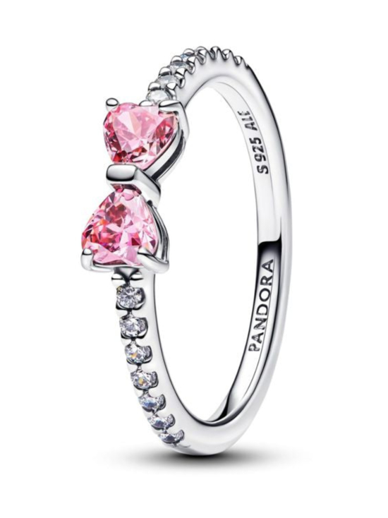 Pandora - Bow sterling silver ring with fancy pink and clear cubic zirconia 193510C01 | Stockmann - photo 4