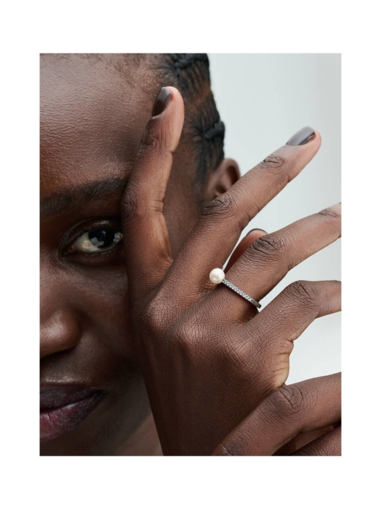 Pandora - Treated Freshwater Cultured Pearl & Pavé Ring - 193158C01 | Stockmann - photo 1