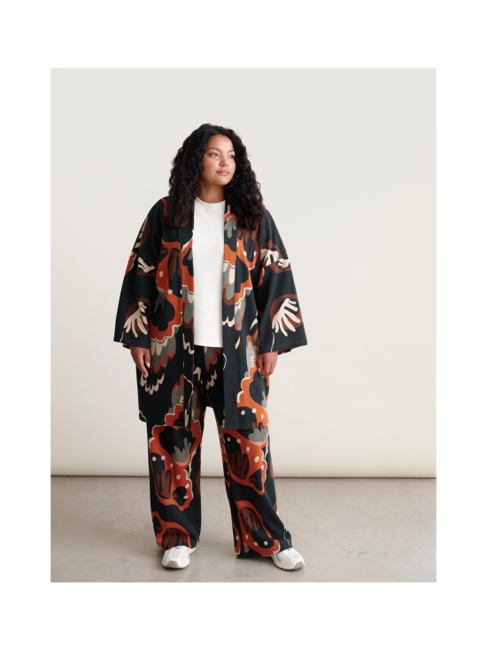 Seashell jacquard kimonotakki